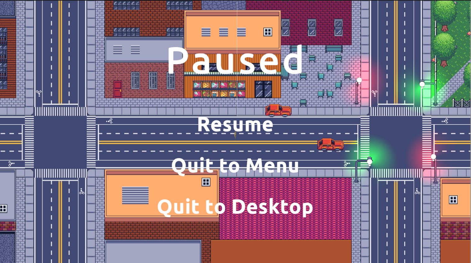 Screenshot of the pause menu